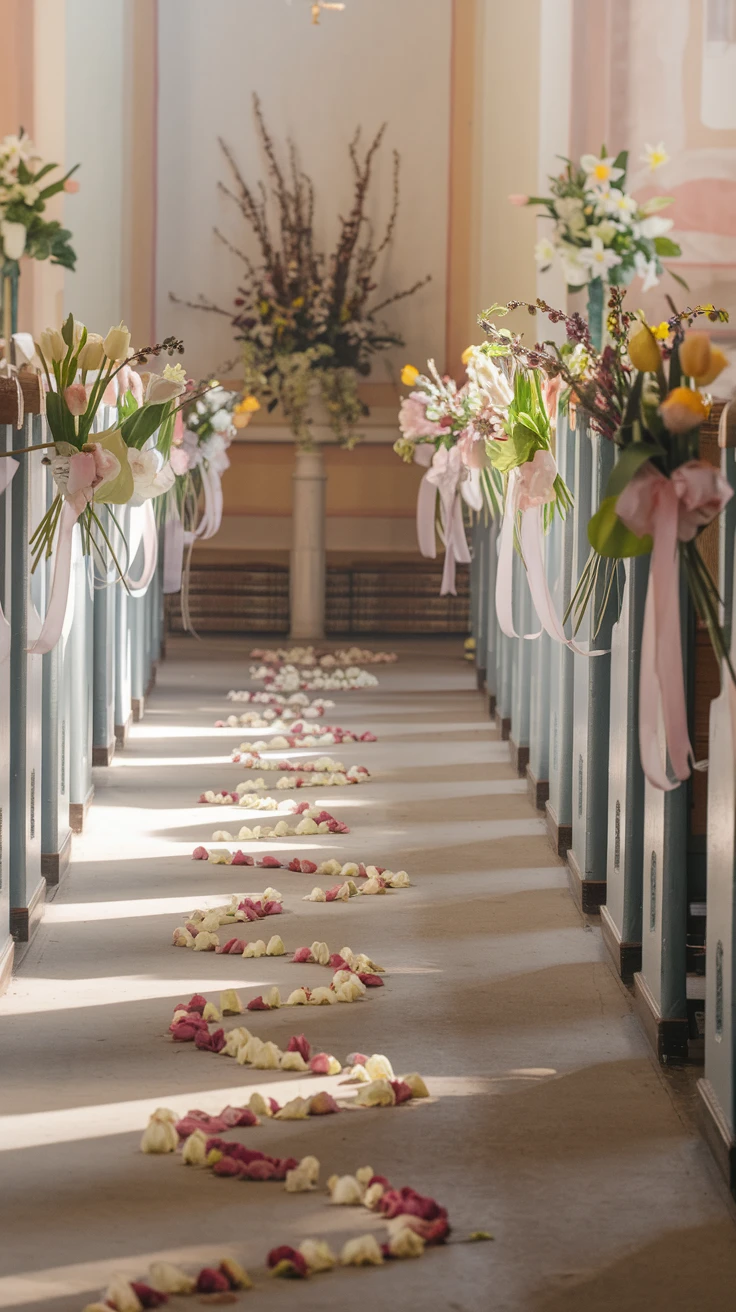 5. Pew End and Aisle Decorations