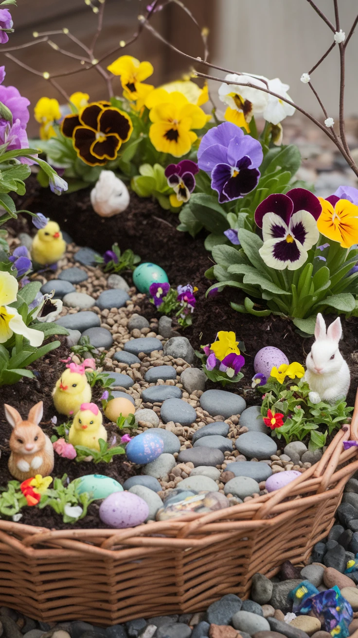 6. Kid-Friendly Easter Basket Garden