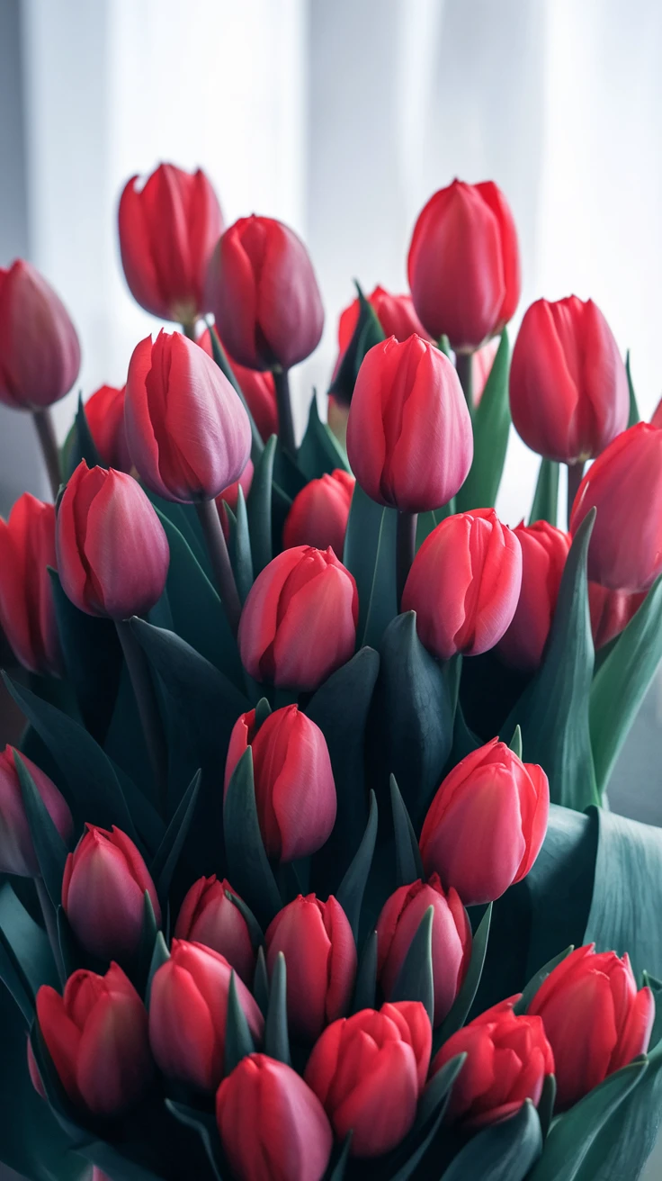 6. Red Tulips Anniversary Bouquet: Perfect Declaration