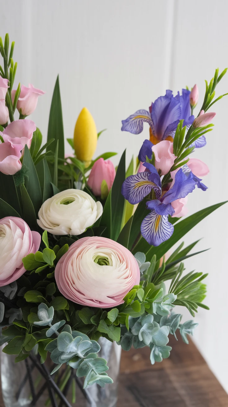 7. Artificial Mixed Spring Bouquet