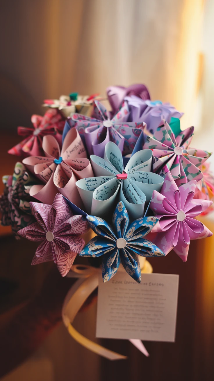 7. Personalized Message Flower Bouquet
