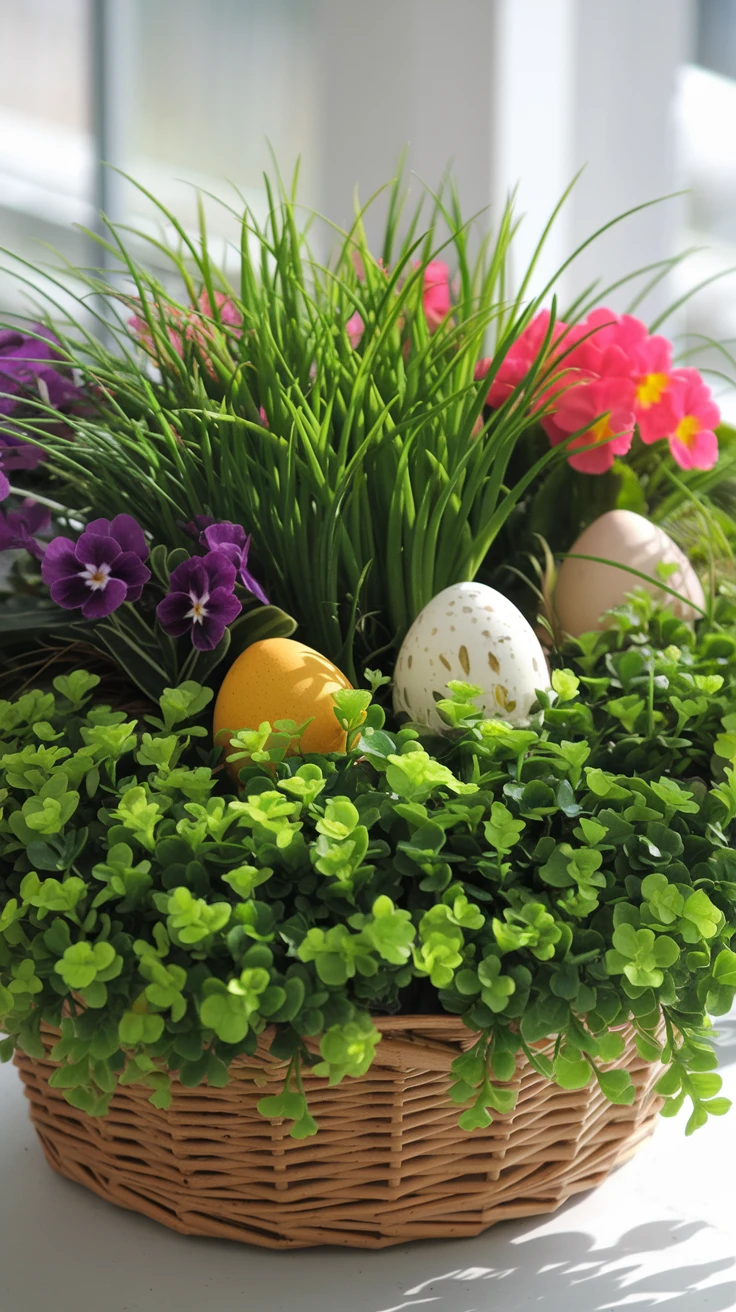 8. Living Plant Easter Basket