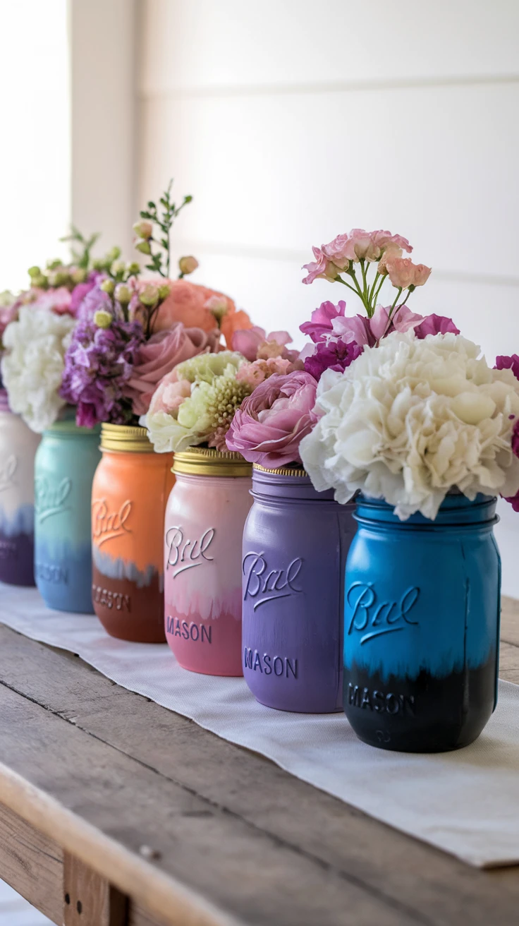 8. Ombré Mason Jar Collection