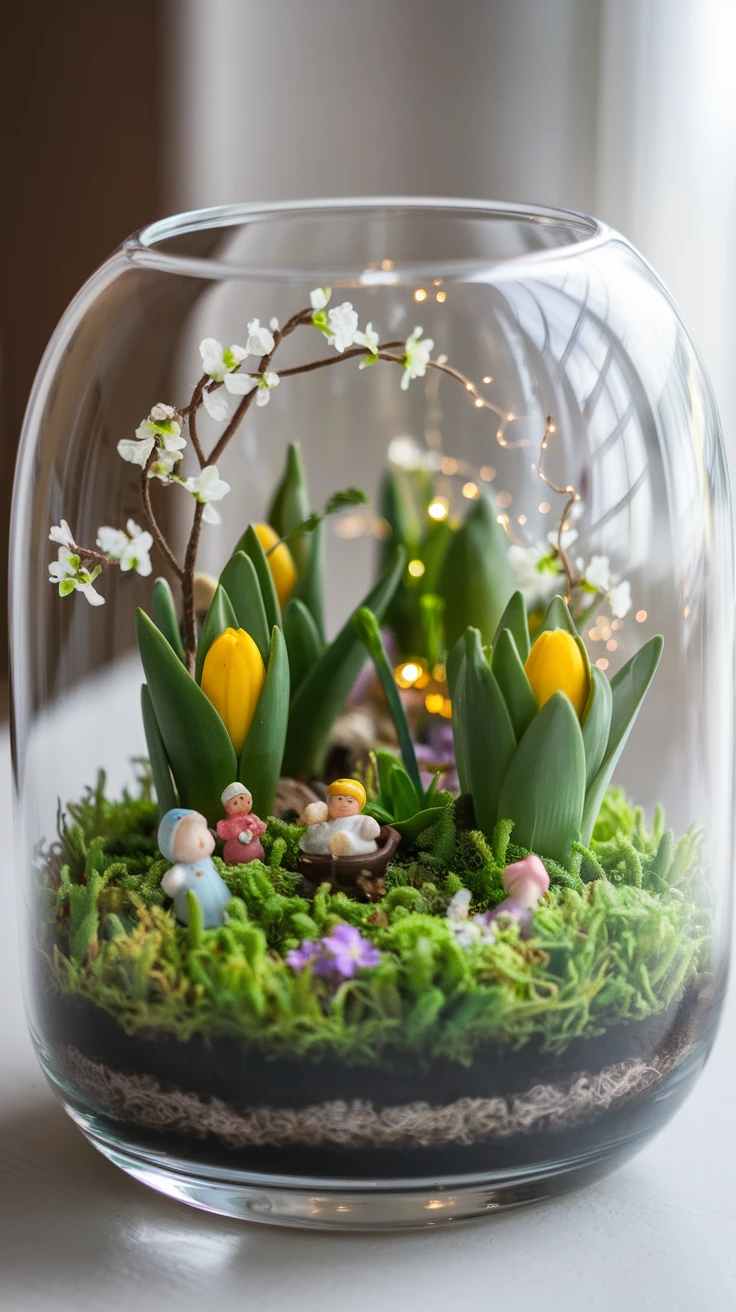 9. Miniature Garden Terrarium