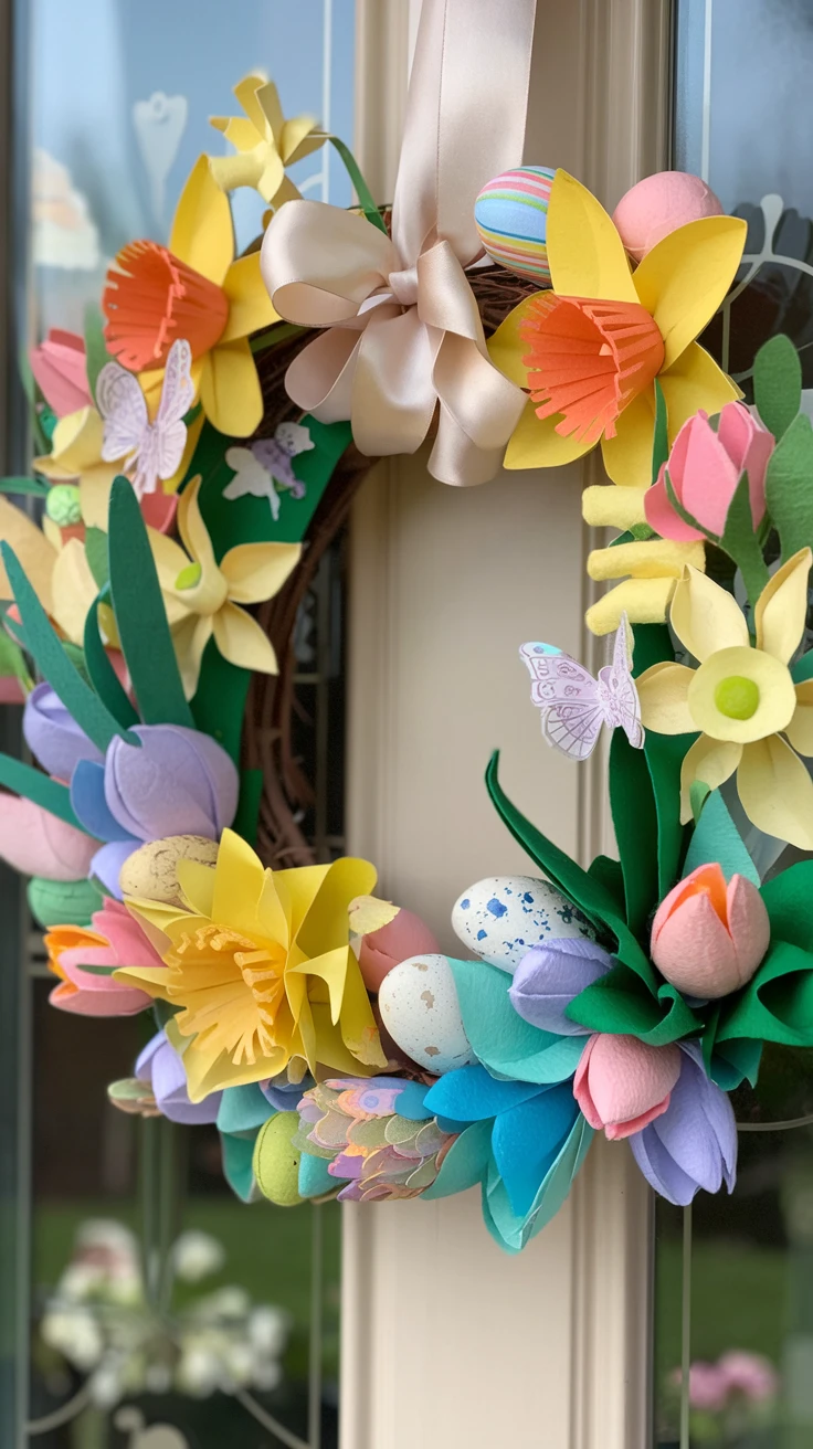Easter Flower Wreath DIY