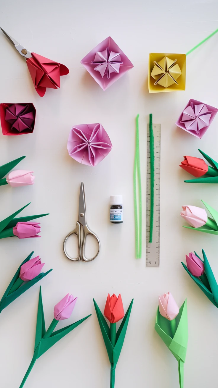 Essential Materials for Origami Flower Making