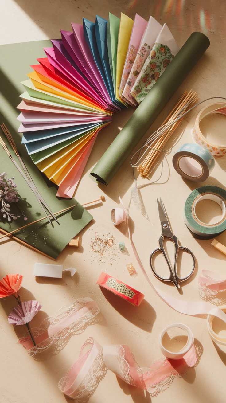 Essential Materials for Your Mother's Day Origami Bouquet