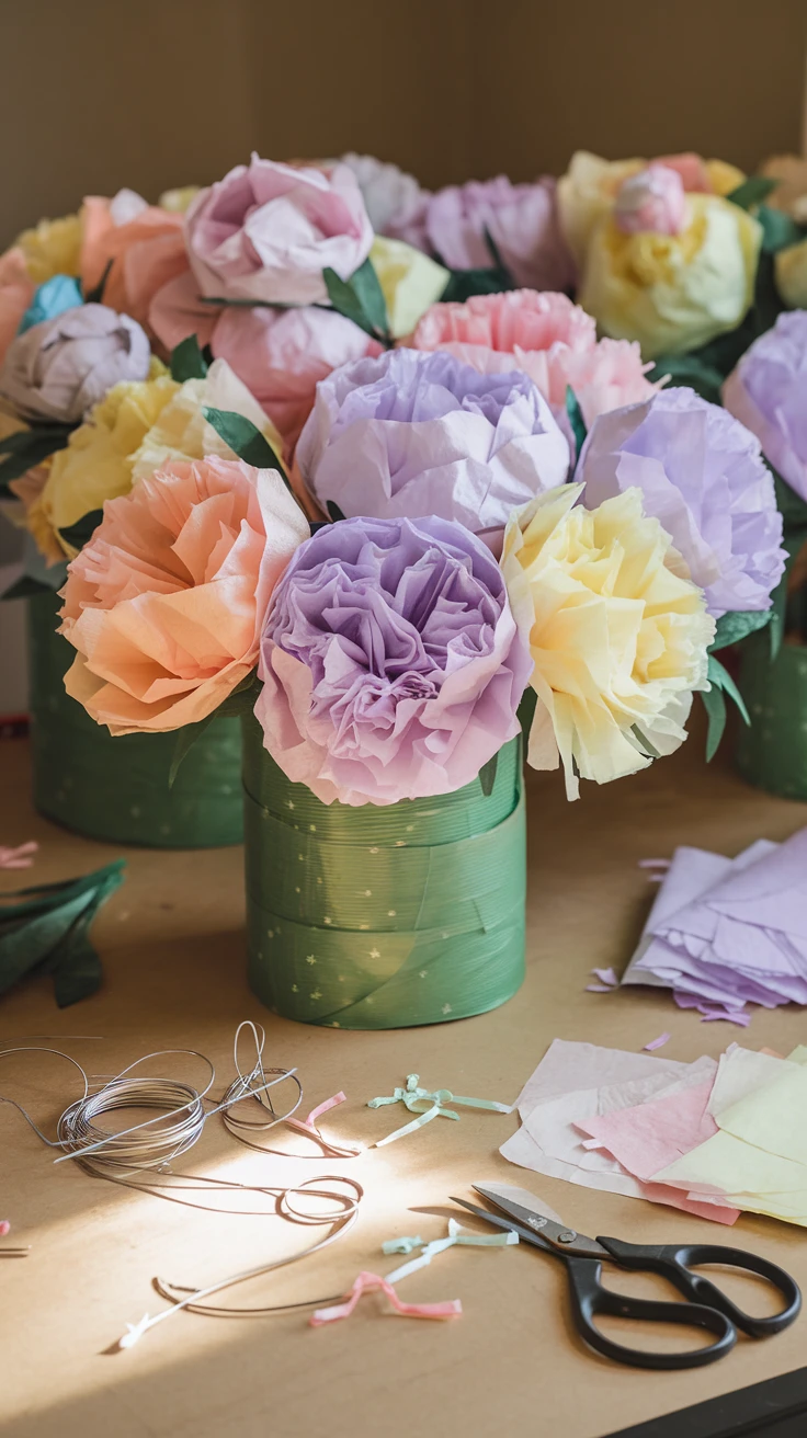 Tissue Paper Easter Peonies