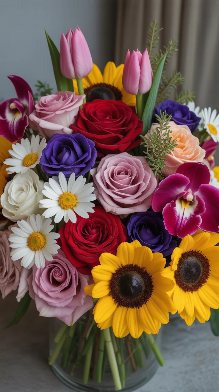 10. Mixed Bouquets: Customized Anniversary Arrangements