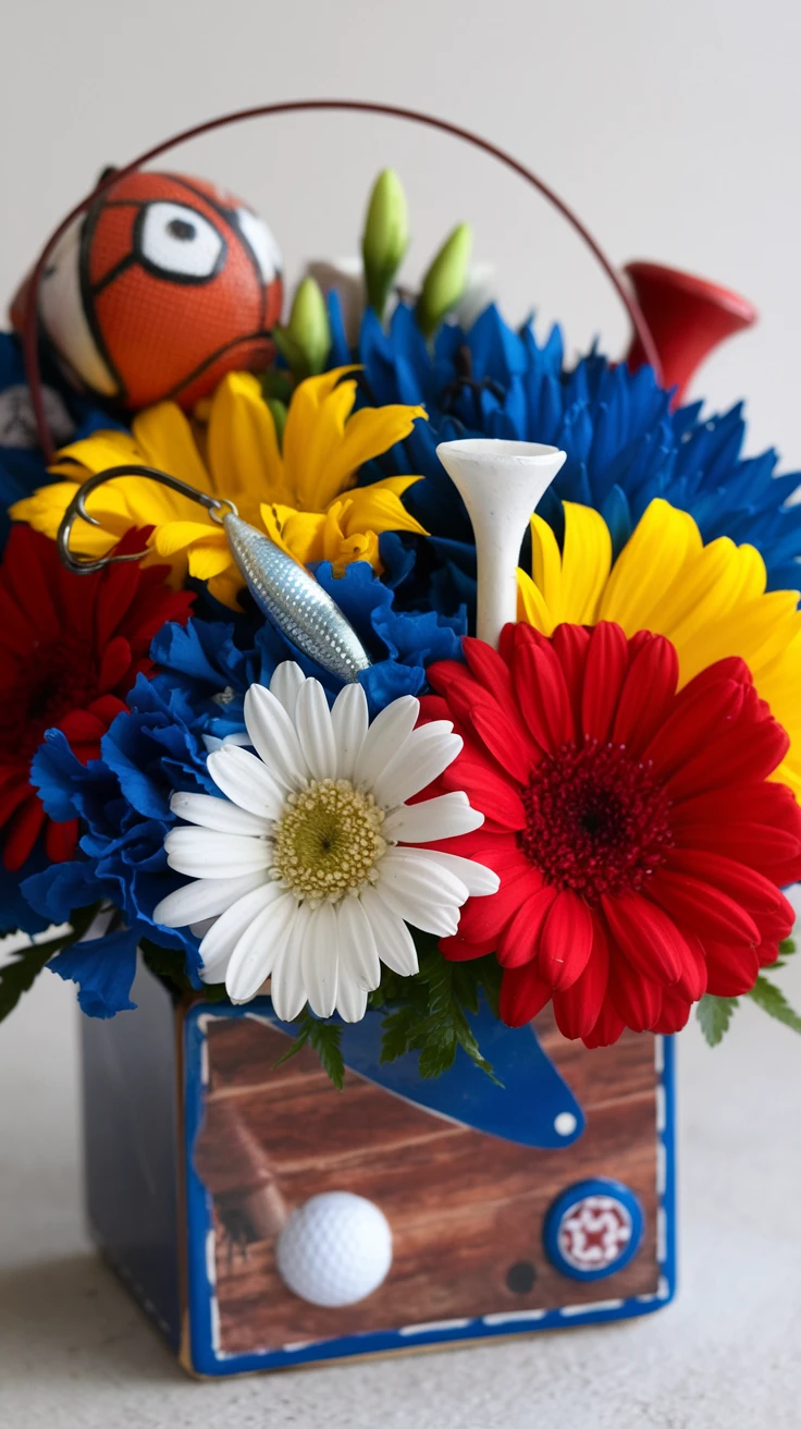 3. Sports or Hobby-Themed Bouquets