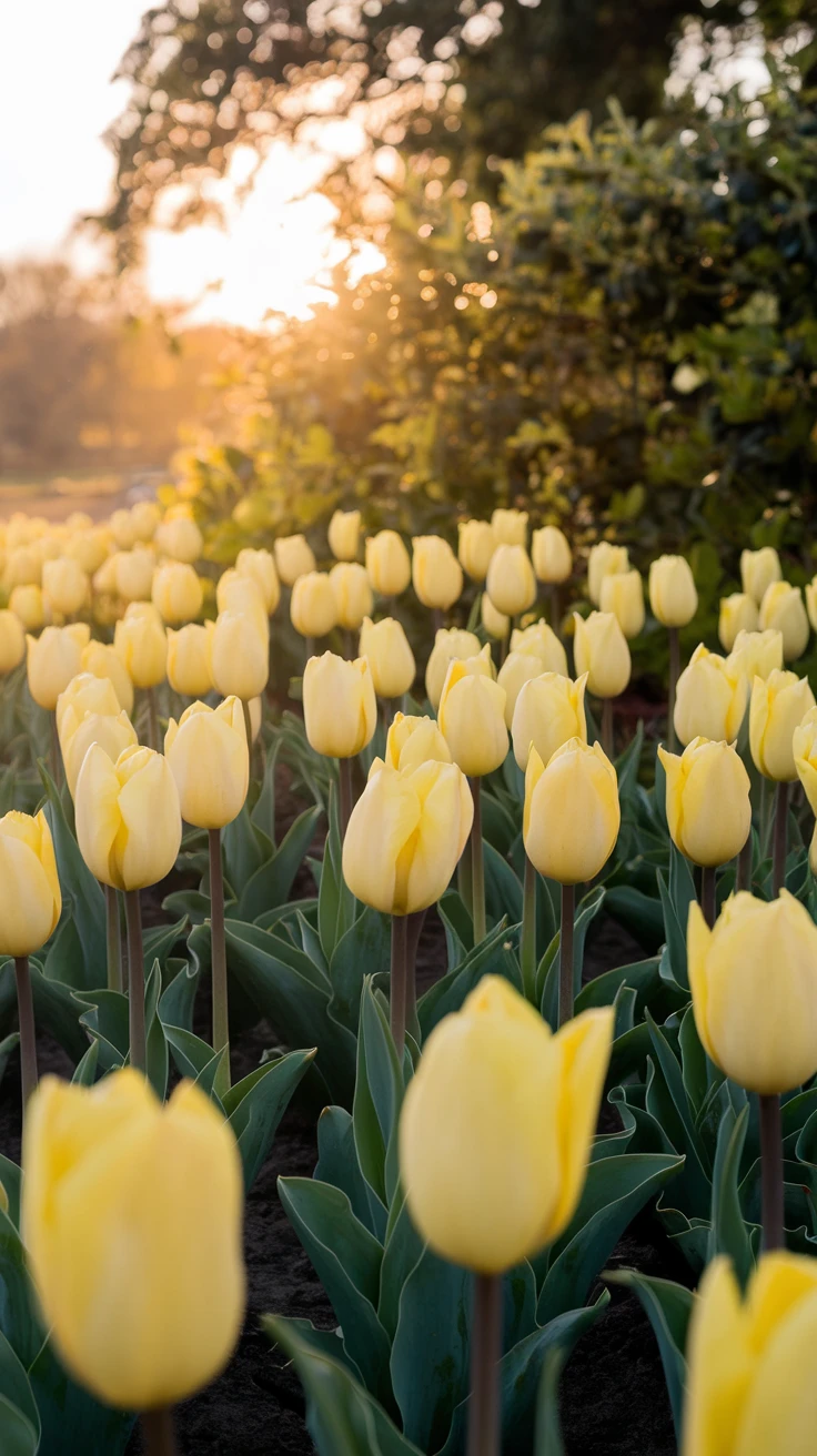 4. Yellow Tulips: Cheerful Remembrance