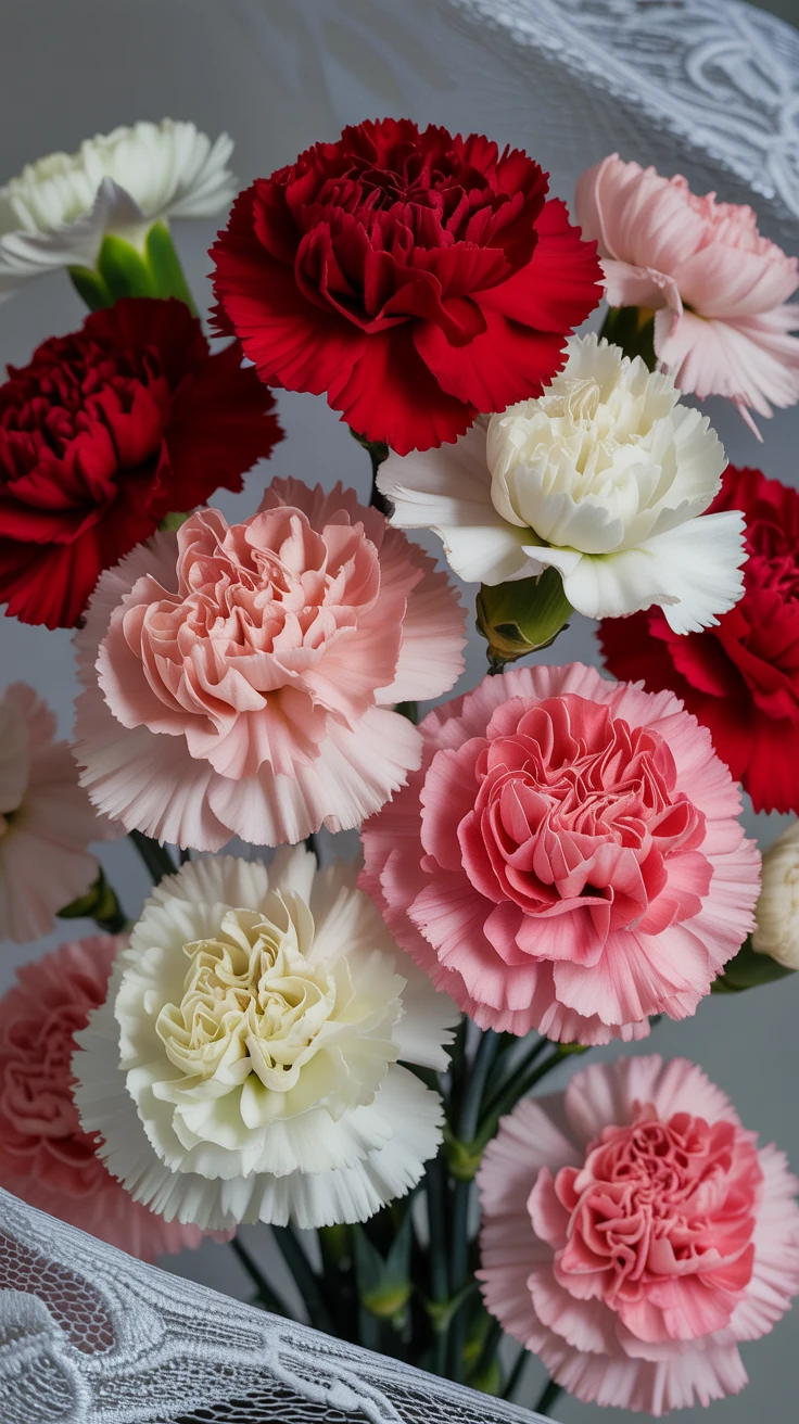 6. Carnations: Traditional Anniversary Flowers with Deep Meaning