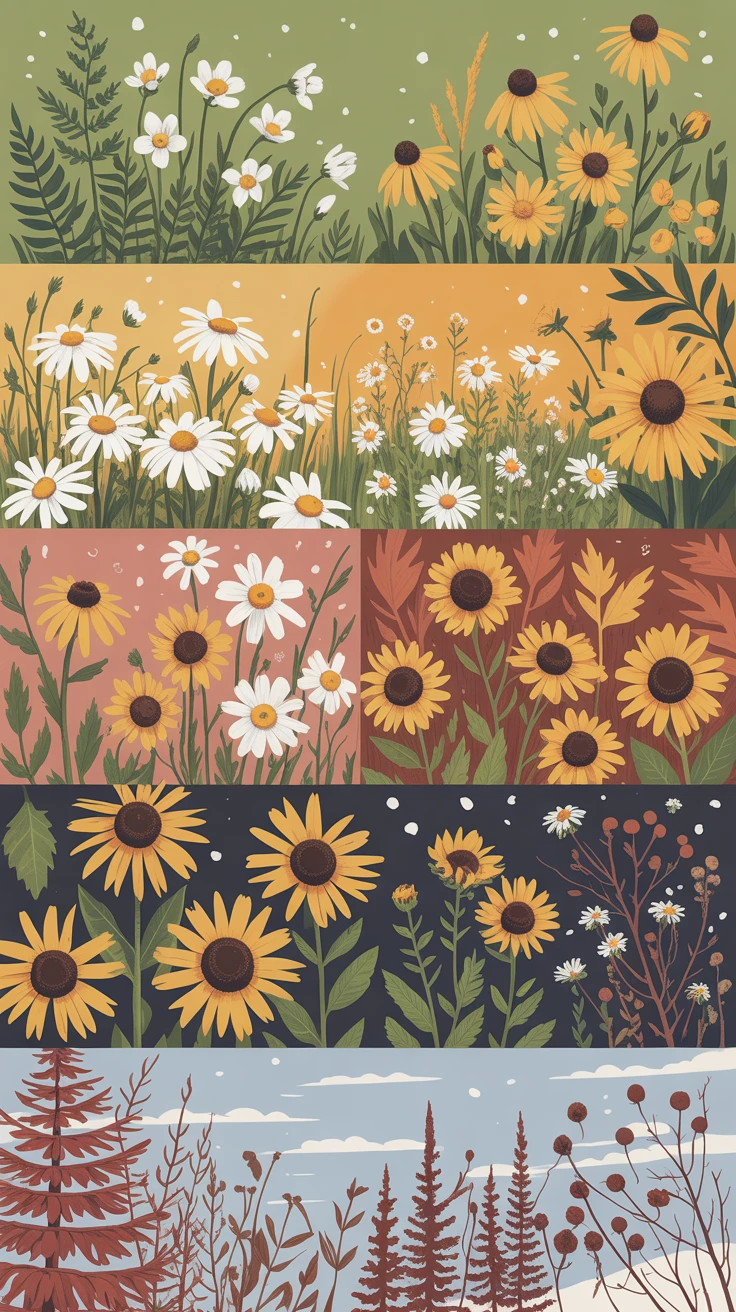 6. Seasonal Wildflower Combinations: Celebrating Nature's Calendar