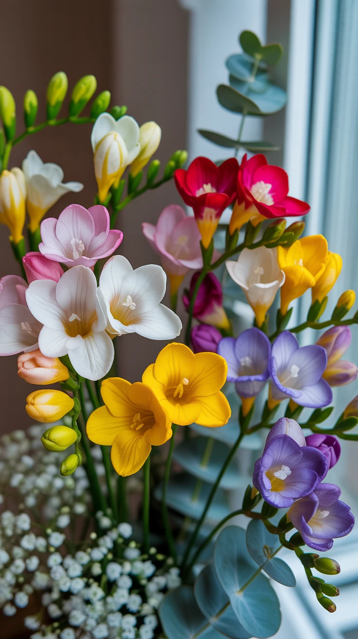 7. Freesia: Sweet-Scented Seventh Anniversary Blooms