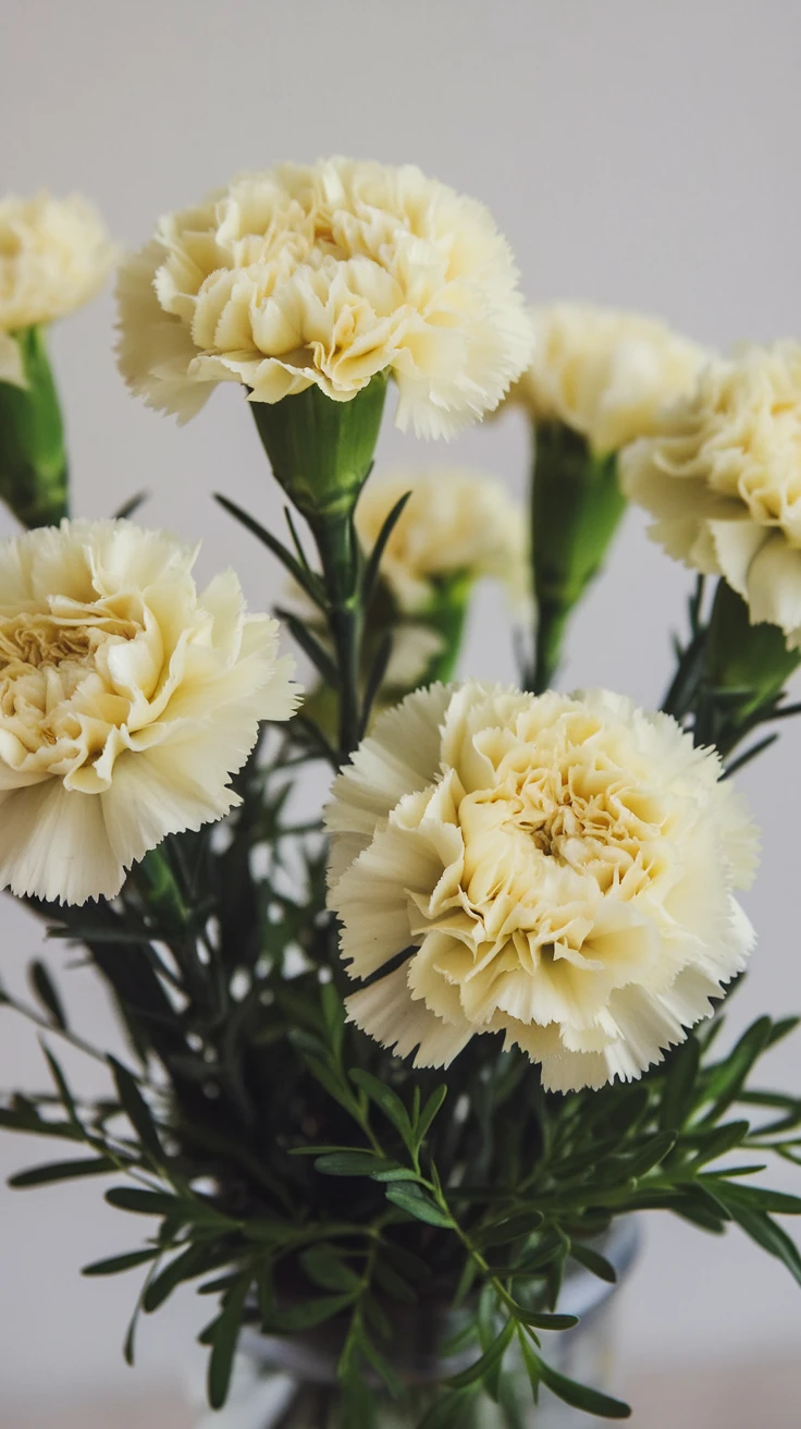7. Yellow Carnations: Remembrance and Admiration