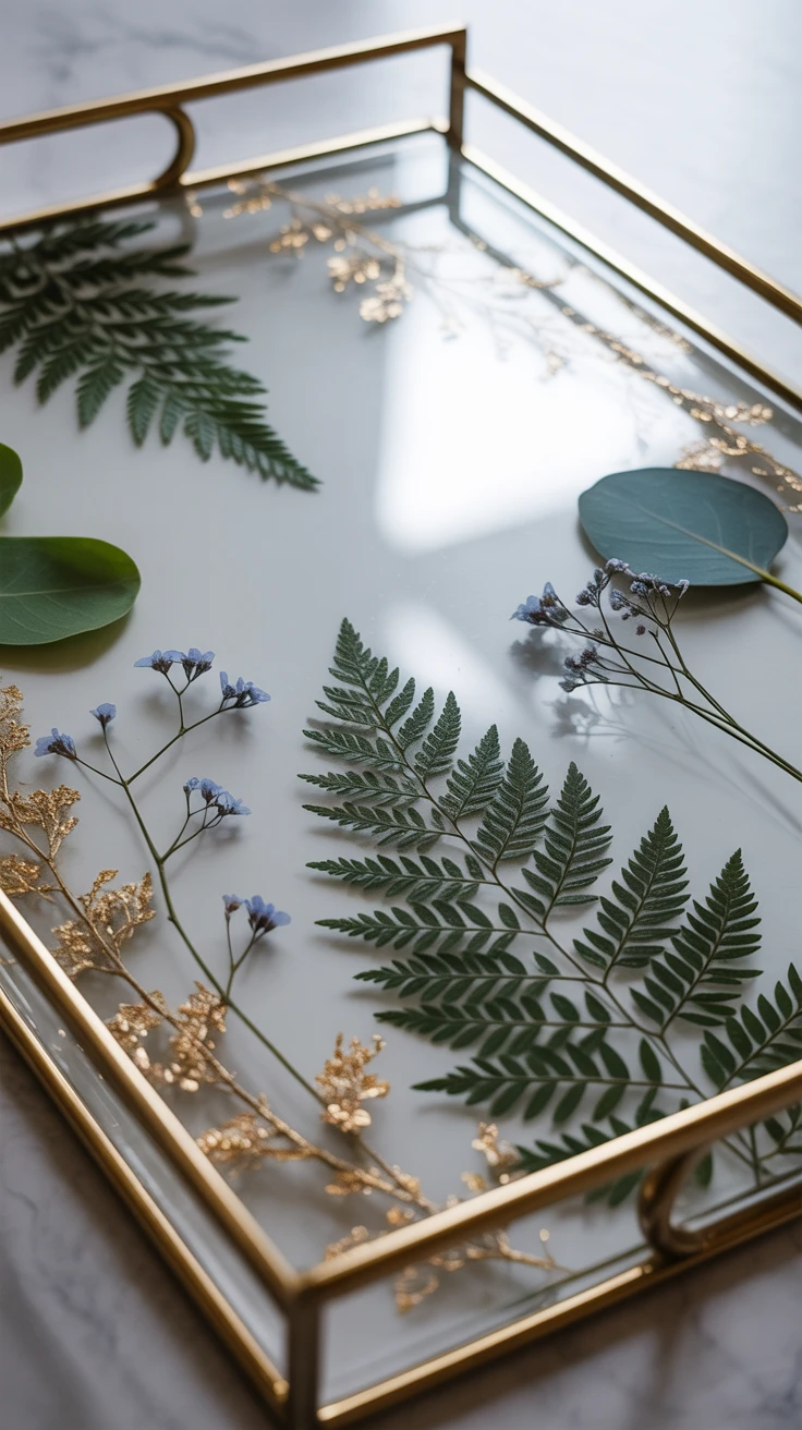 1. Elegant Botanical Serving Tray