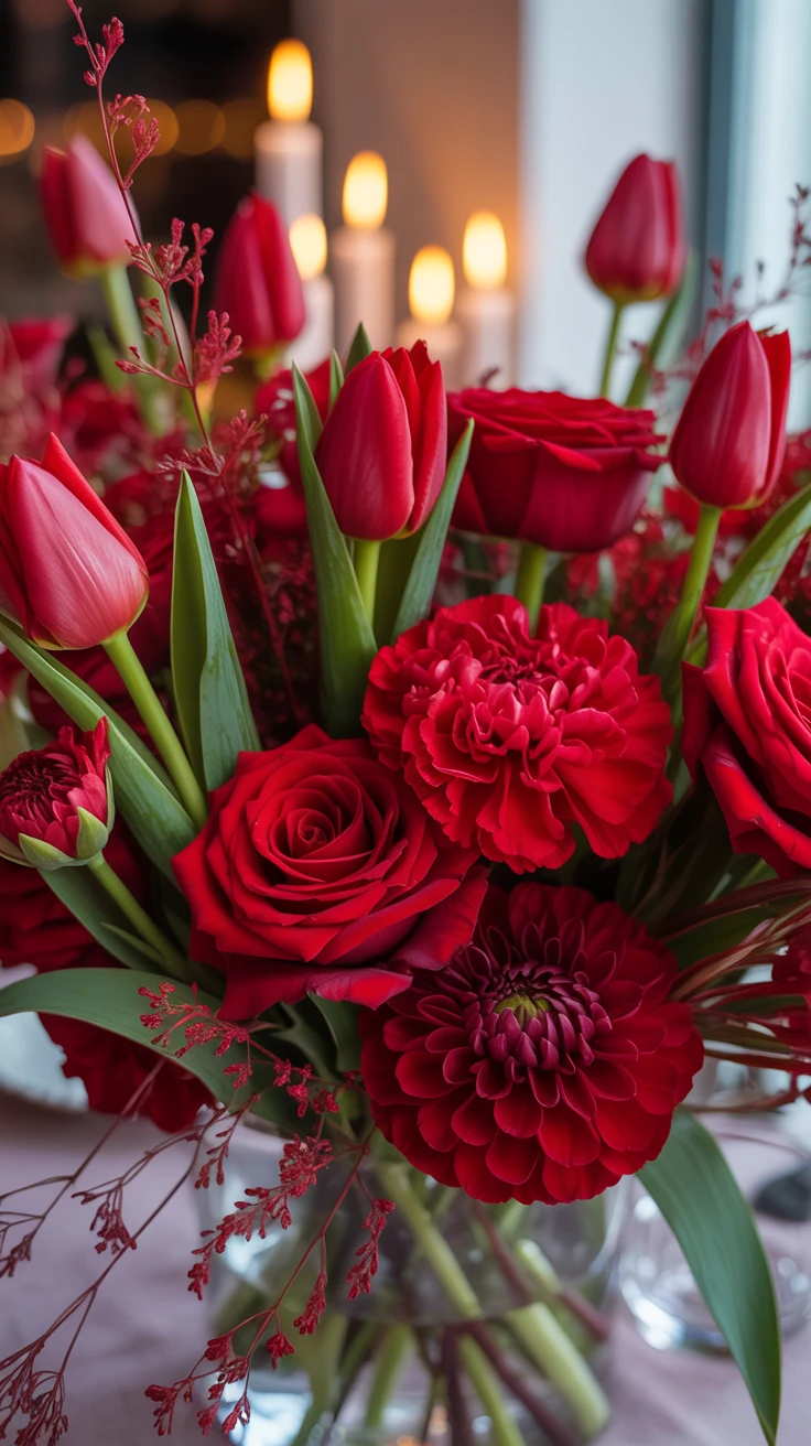 1. Red Bouquets: Passionate Expressions