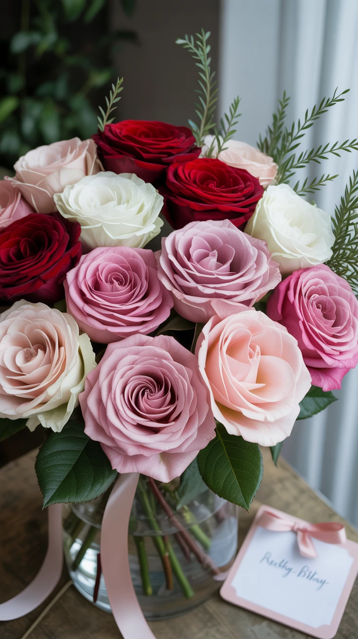 1. Simple Rose Bouquet