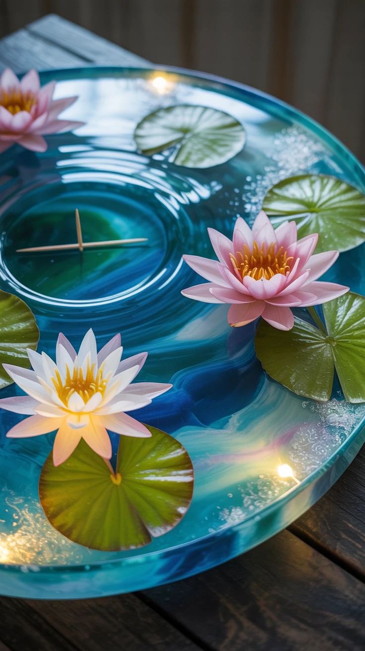 10. Floating Flower Decorative Platter