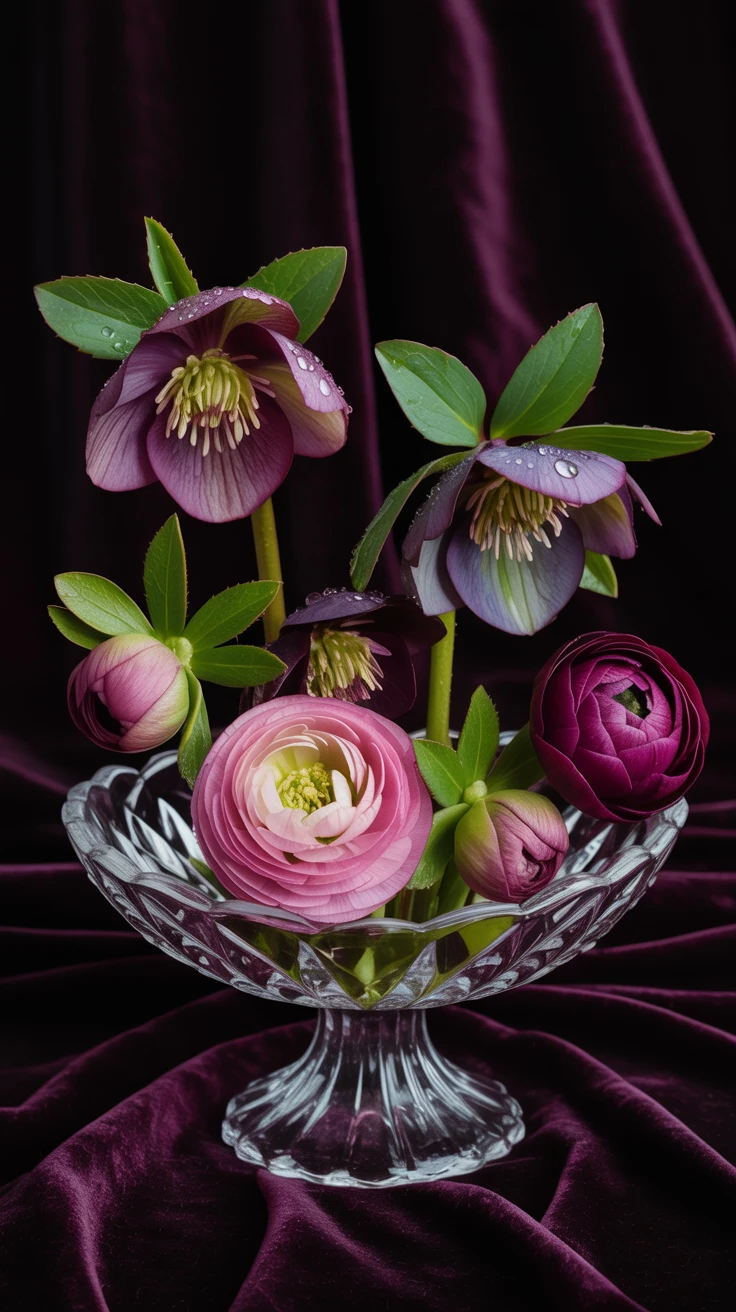 12. Hellebore and Ranunculus Jewel Box