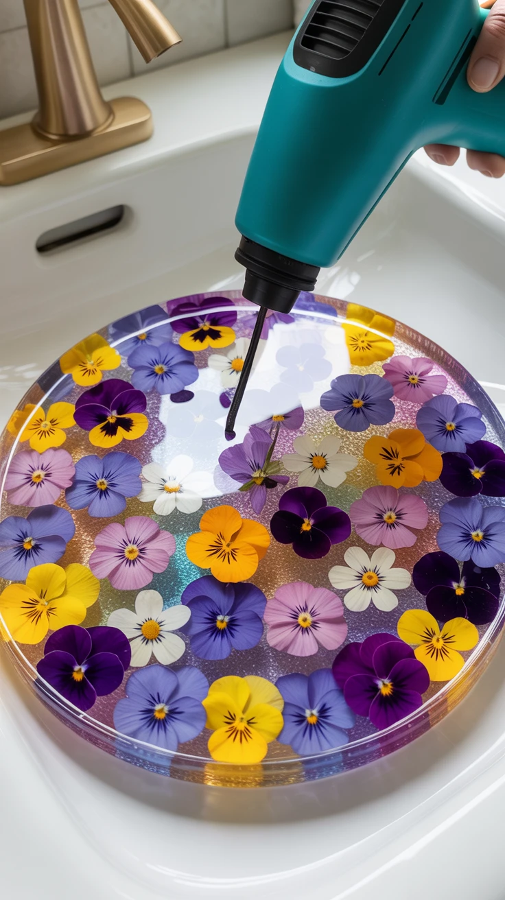 2. Colorful Wildflower Vanity Tray
