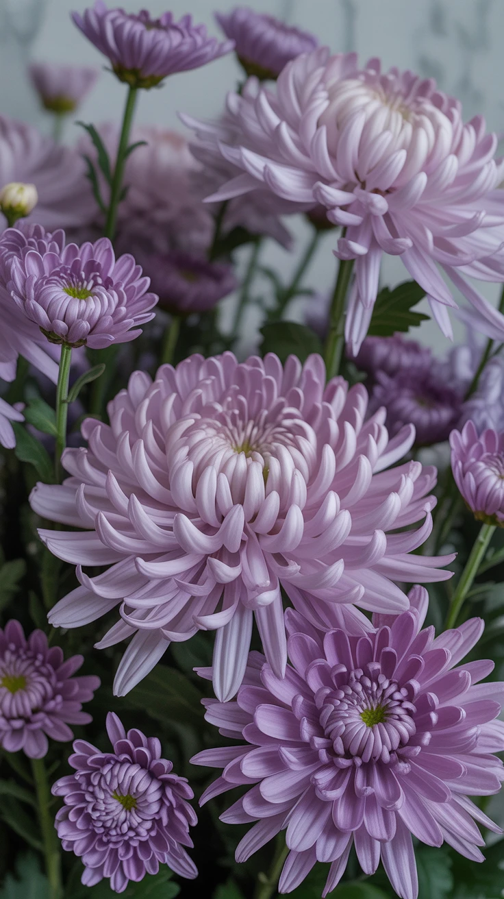 2. Lavender Chrysanthemums