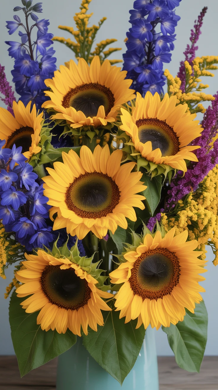 2. Vibrant Sunflower Display