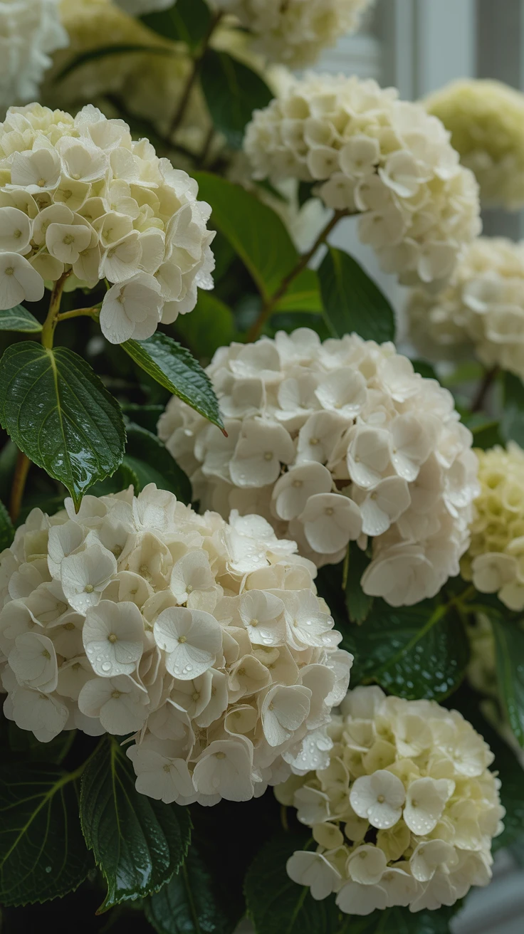6. Cream Hydrangeas