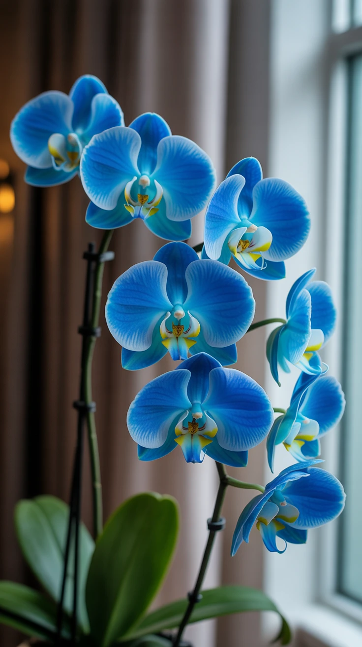 7. Blue Orchids: Exotic Elegance