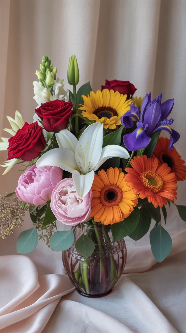 7. Mixed Color Bouquets: A Symphony of Shades