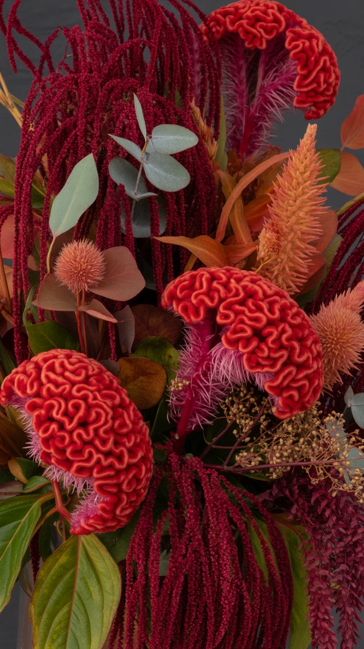 8. Celosia and Amaranthus Texture Play