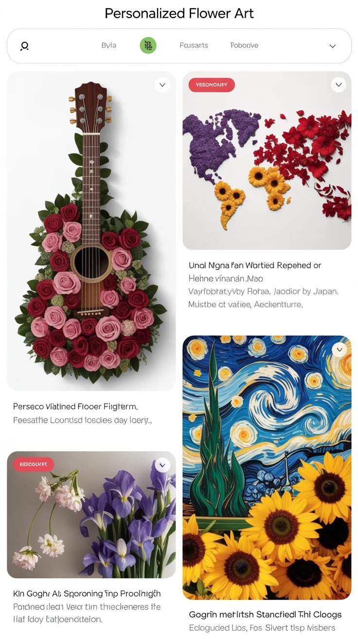 8. Personalized Flower Art