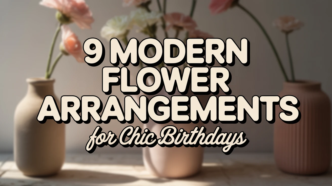 9 Modern Flower Arrangements for Chic Birthdays