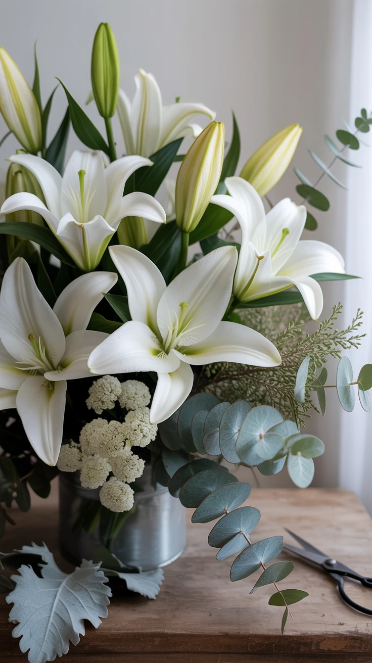 5. Classic White Lily Assembly