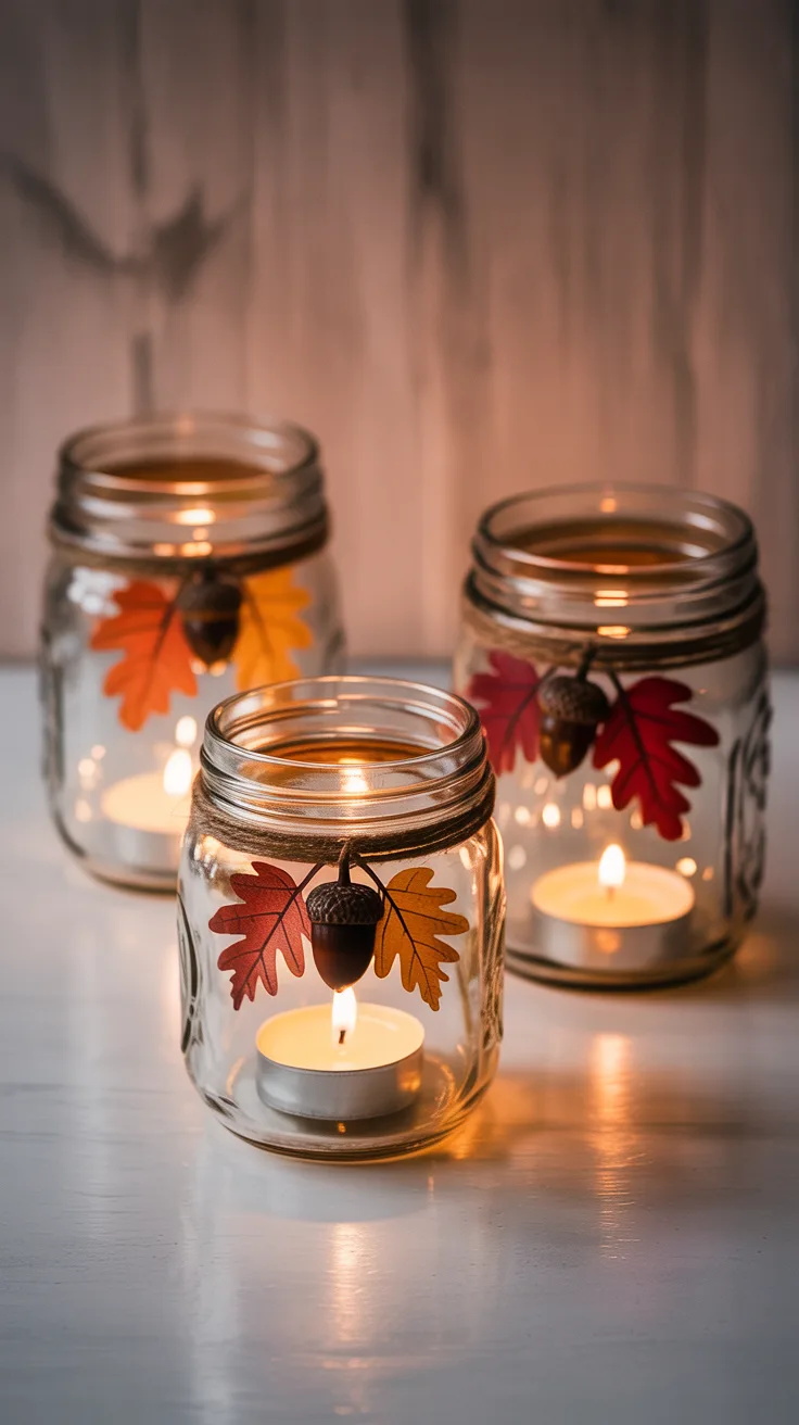 1. Mason Jar Candle Holders – illustrative image