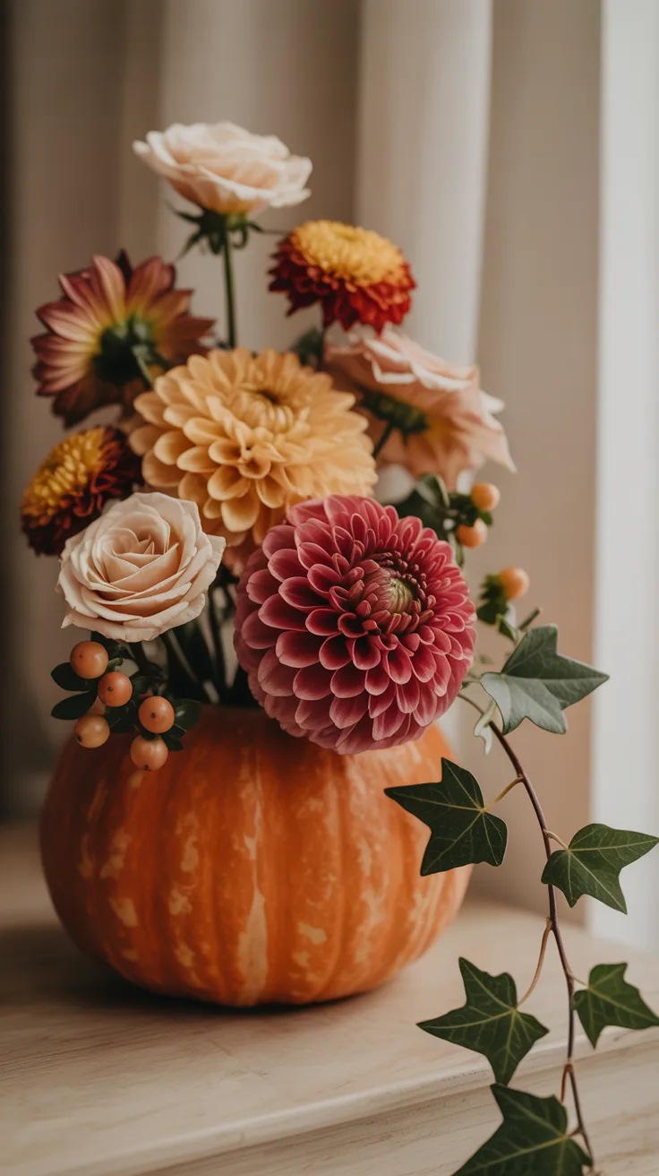 3. Pumpkin Flower Arrangement illustrative image