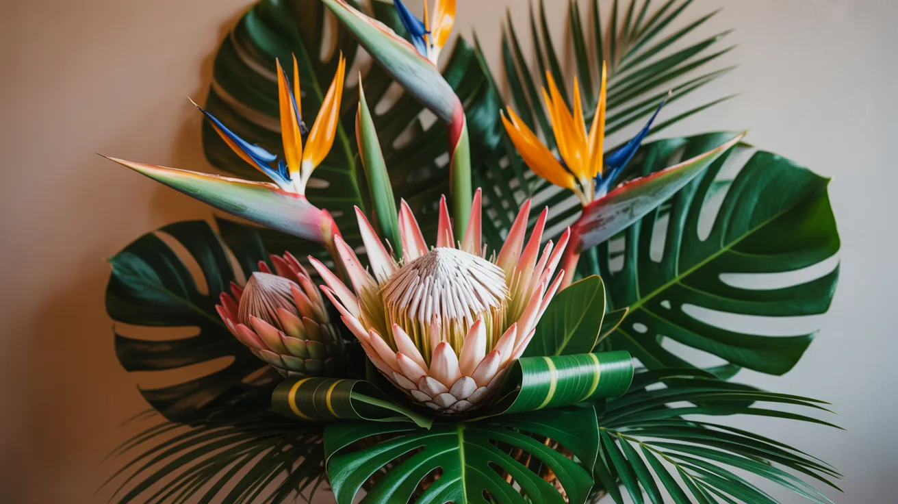 4. Tropical Leaf and Protea Tribute