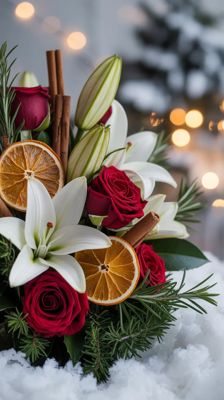 6. Dried Orange and Floral Mix