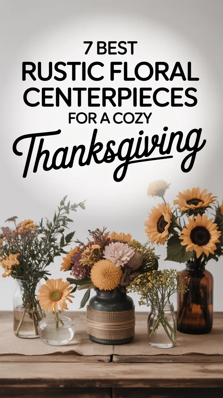 7 Best Rustic Floral Centerpieces for a Cozy Thanksgiving – Pinterest image
