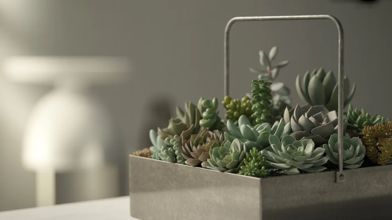 7. Industrial-Modern Succulent Design