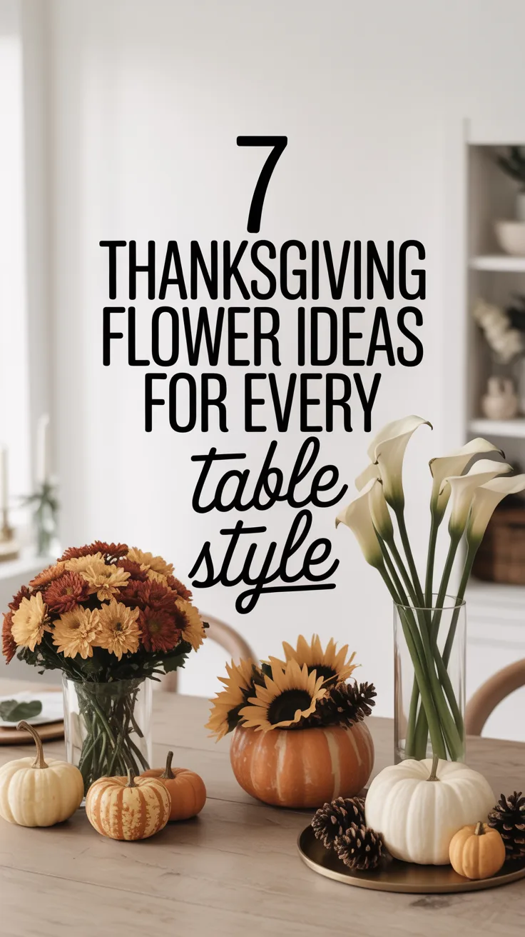 7 Thanksgiving Flower Ideas for Every Table Style – Pinterest image