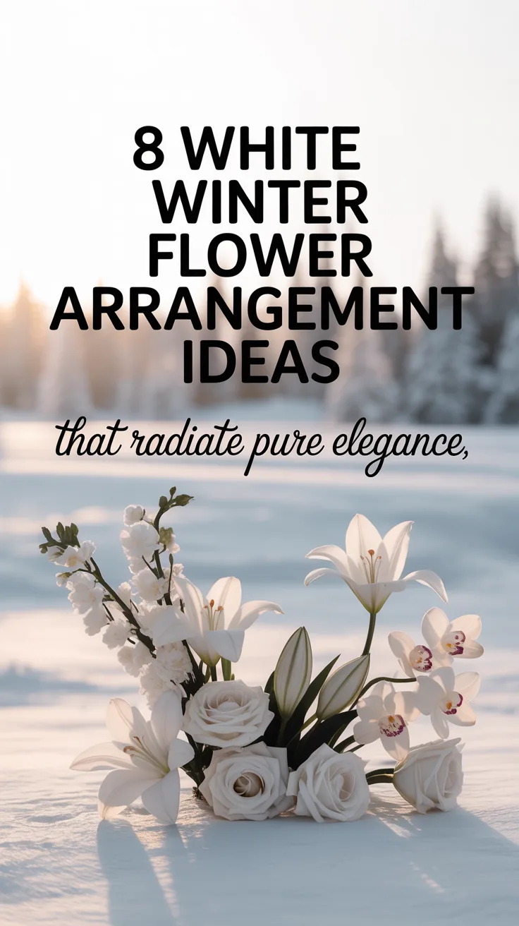 8 White Winter Flower Arrangement Ideas That Radiate Pure Elegance – Pinterest image