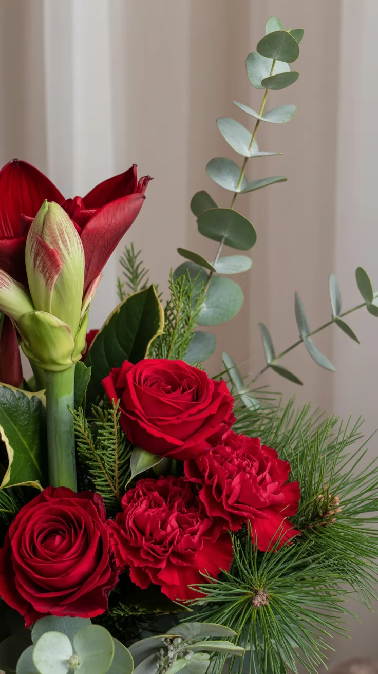Classic Red and Green Arrangement – illustrative image