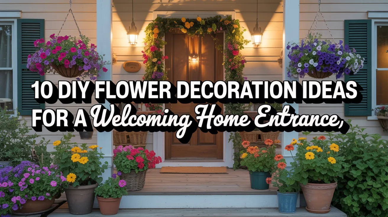 10 DIY Flower Decoration Ideas for a Welcoming Home Entrance – hero image