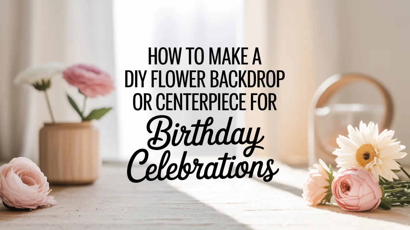 How to Make a DIY Flower Backdrop or Centerpiece for Birthday Celebrations hero image