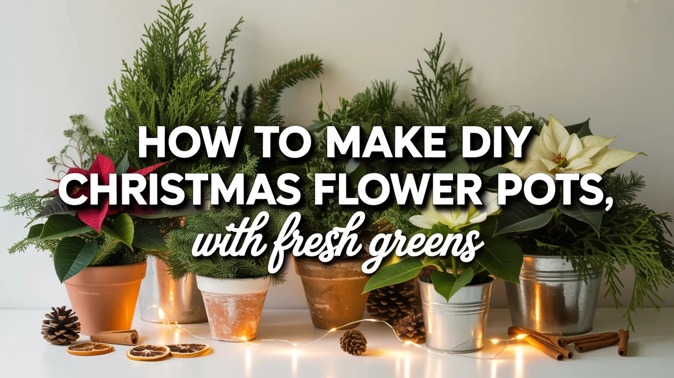 How to Make DIY Christmas Flower Pots with Fresh Greens hero image