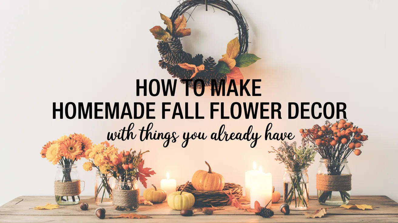 How to Make Homemade Fall Flower Decor with Things You Already Have hero image