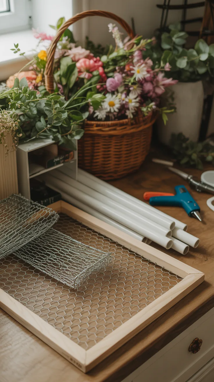 Materials Needed for Flower Backdrops illustrative image