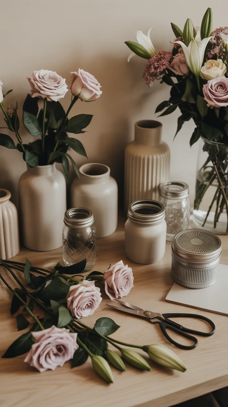 Materials Needed for Flower Centerpieces illustrative image