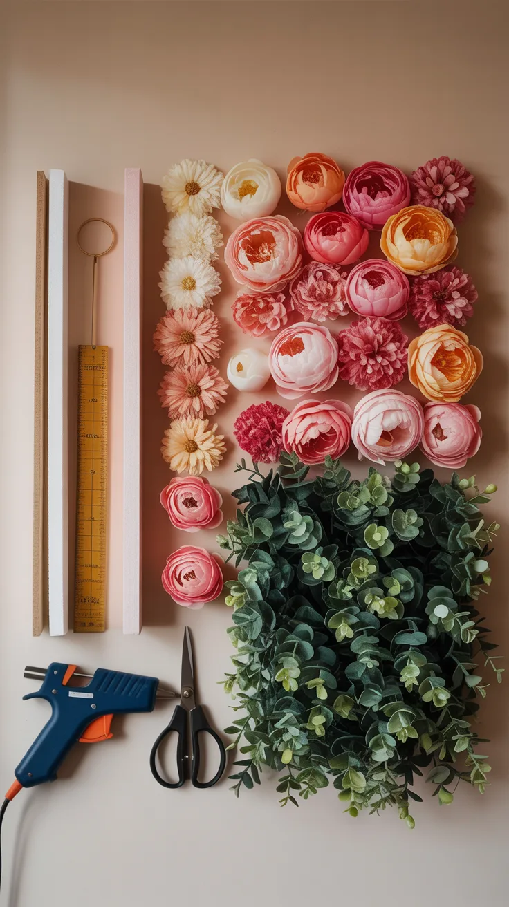 Materials Needed for Flower Wall Panels illustrative image
